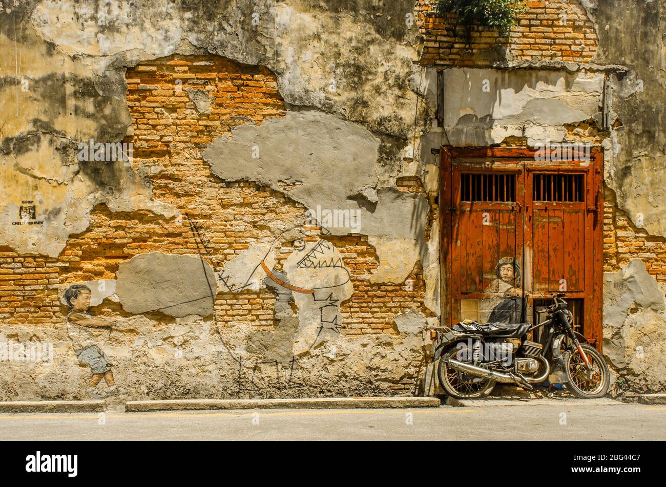 Street art a George Town, Penang, Malesia Foto Stock