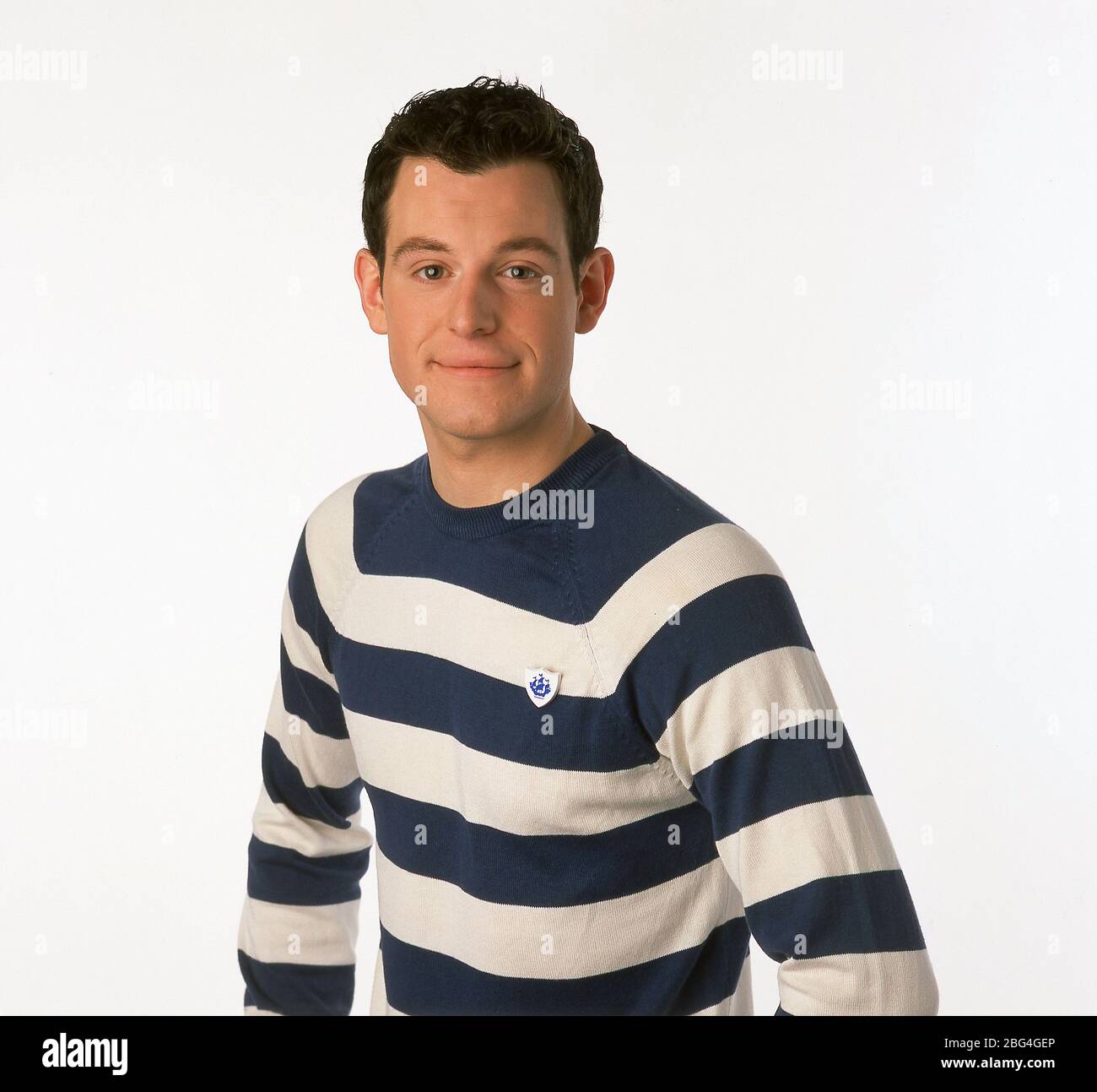 Matt Baker del programma per bambini della BBC Blue Peter. Relatori 2002 Foto Stock