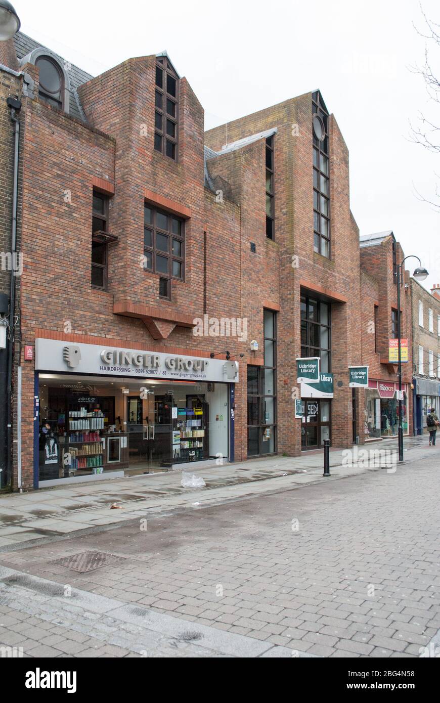 Uxbridge Library, High Street, Uxbridge UB8 1HD Foto Stock
