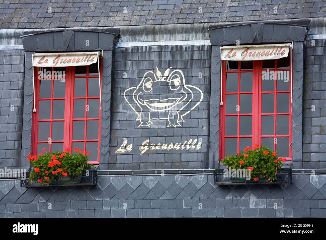 La Grenouille Ristorante a Honfleur, Normandia, Francia, Europa Foto Stock