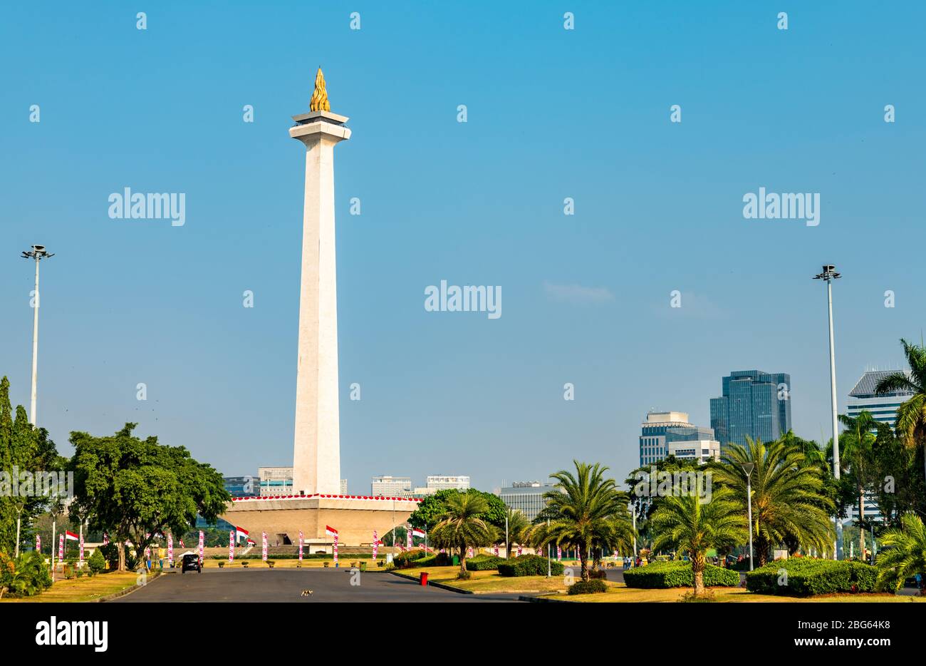 Il Monumento Nazionale di Giacarta, Indonesia Foto Stock