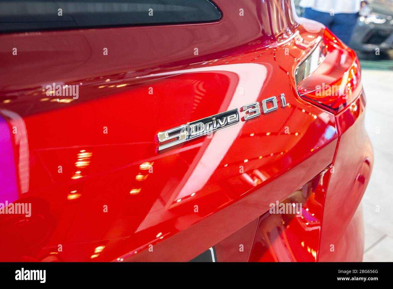 BMW Z4 rossa. BMW Welt, Monaco, Germania, marzo 2020 Foto Stock