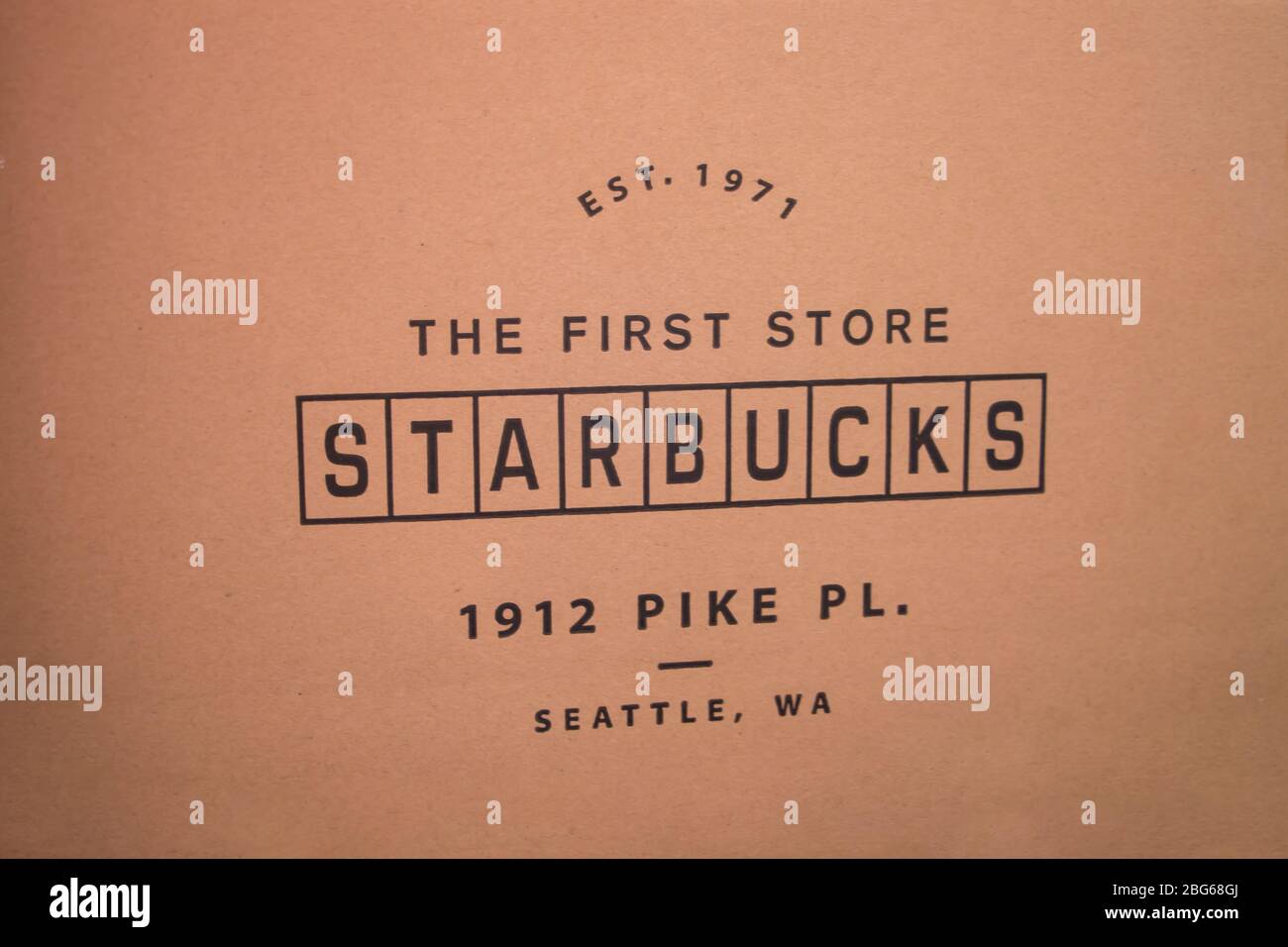 Starbucks originale a Seattle, Washington Foto Stock