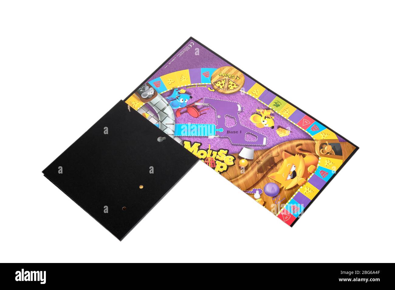 Primo piano della parte aperta Hasbro mouse trap board Foto Stock