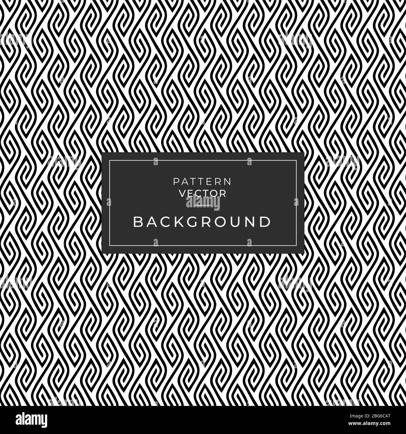 linea di ripetizione geometrica senza giunture di trama delle foglie in bianco e nero Foto Stock