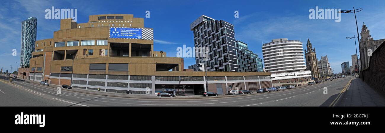 Old Hall St Panorama Liverpool, Mercure Atlantic Tower, Panoramic34, RSA, Royal Sun Alliance, PCS, HM Passport Ufficio Foto Stock