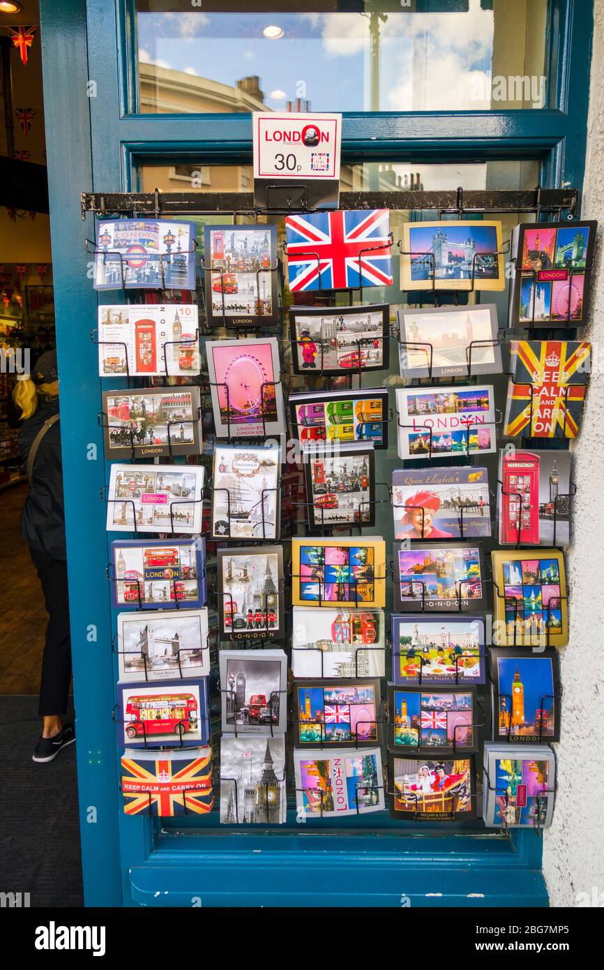 Cartolina Display Greenwich Inghilterra Store prime Meridian Zero Longitude Hemisferes Londra UK Europe EU Foto Stock
