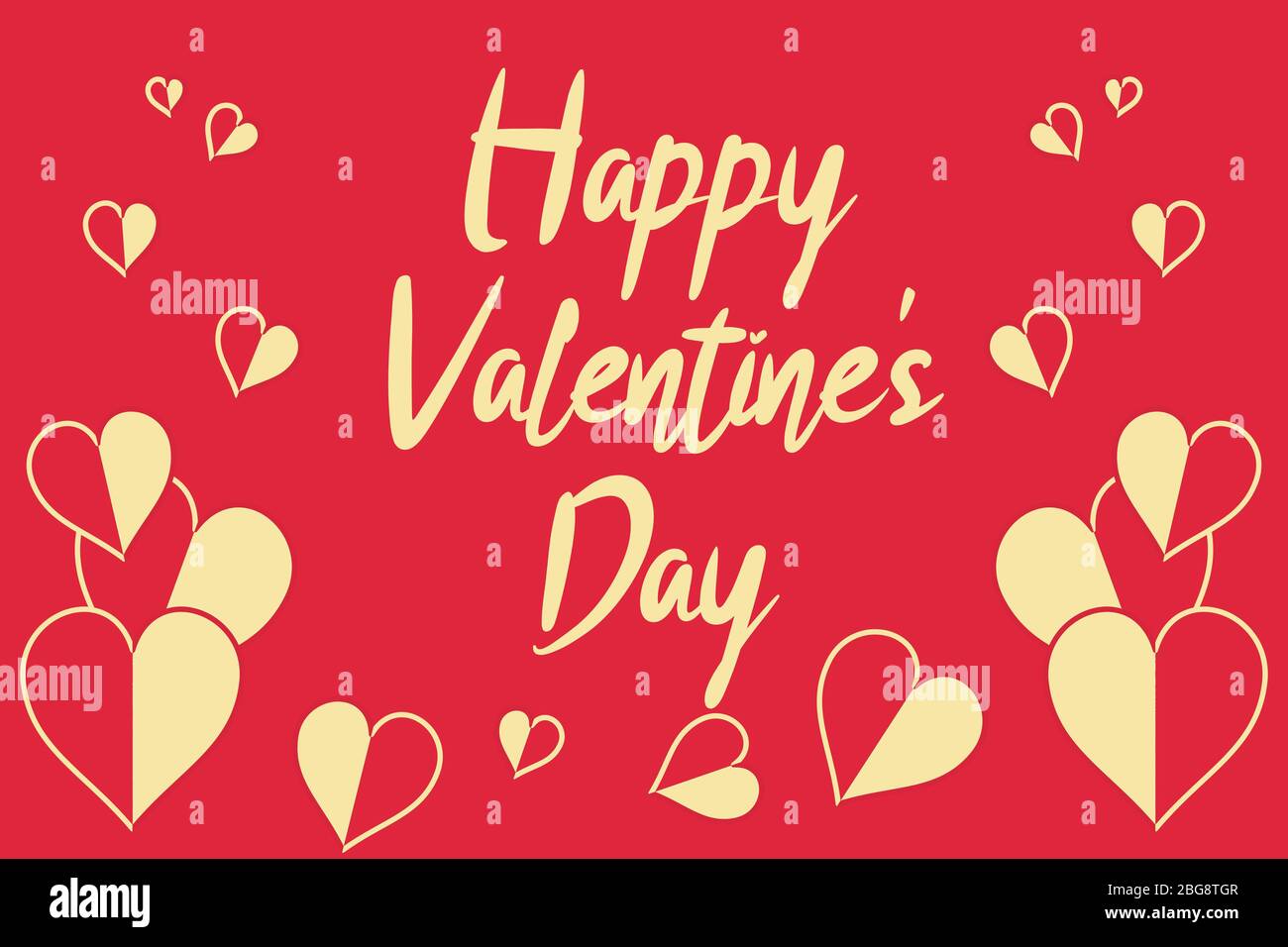 Un'incantevole foto di un giorno di San Valentino dai colori vivaci. Elegante poster artistico di design per la stampa di materiali, carta da parati o per qualsiasi scopo si desideri. Foto Stock