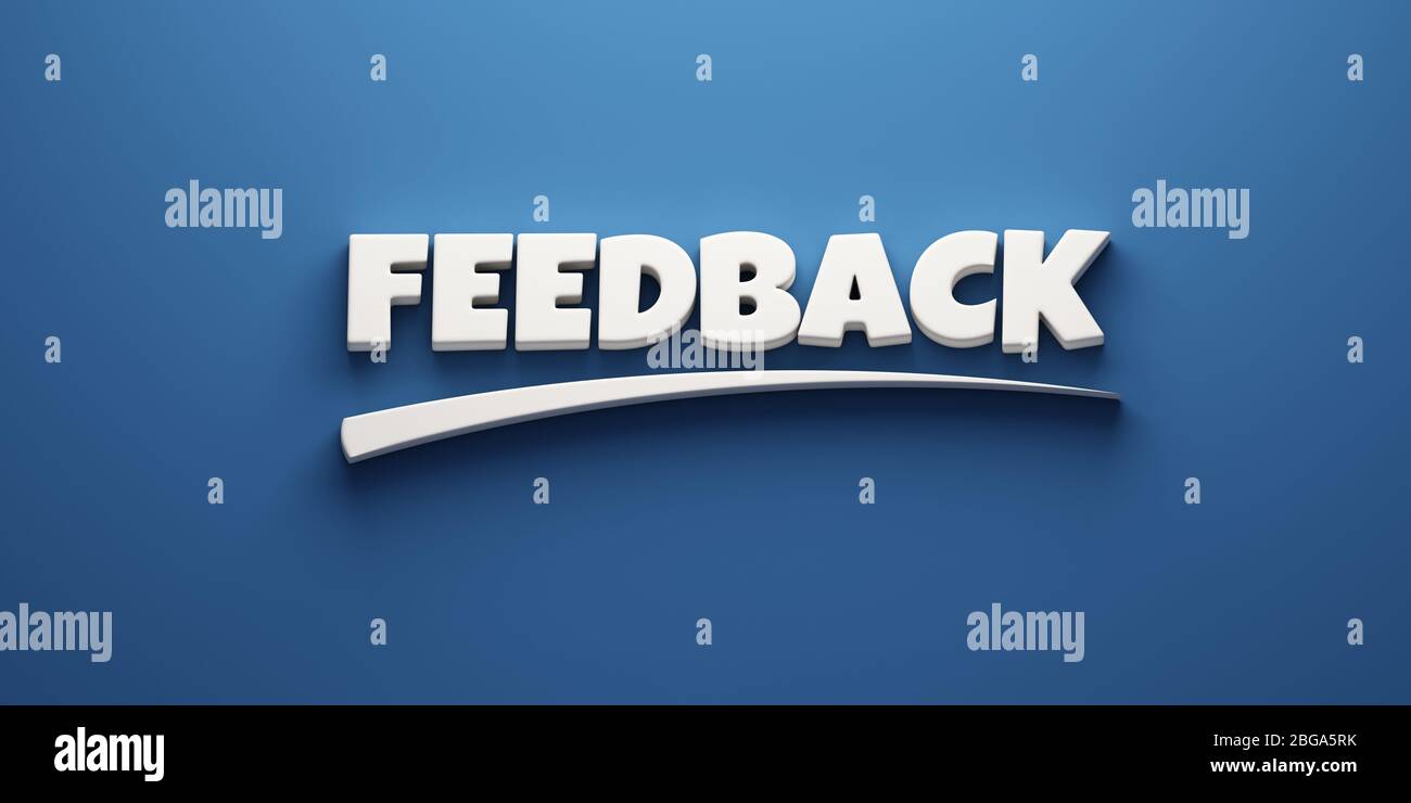 Scrittura di feedback. Rappresentazione 3D Foto Stock