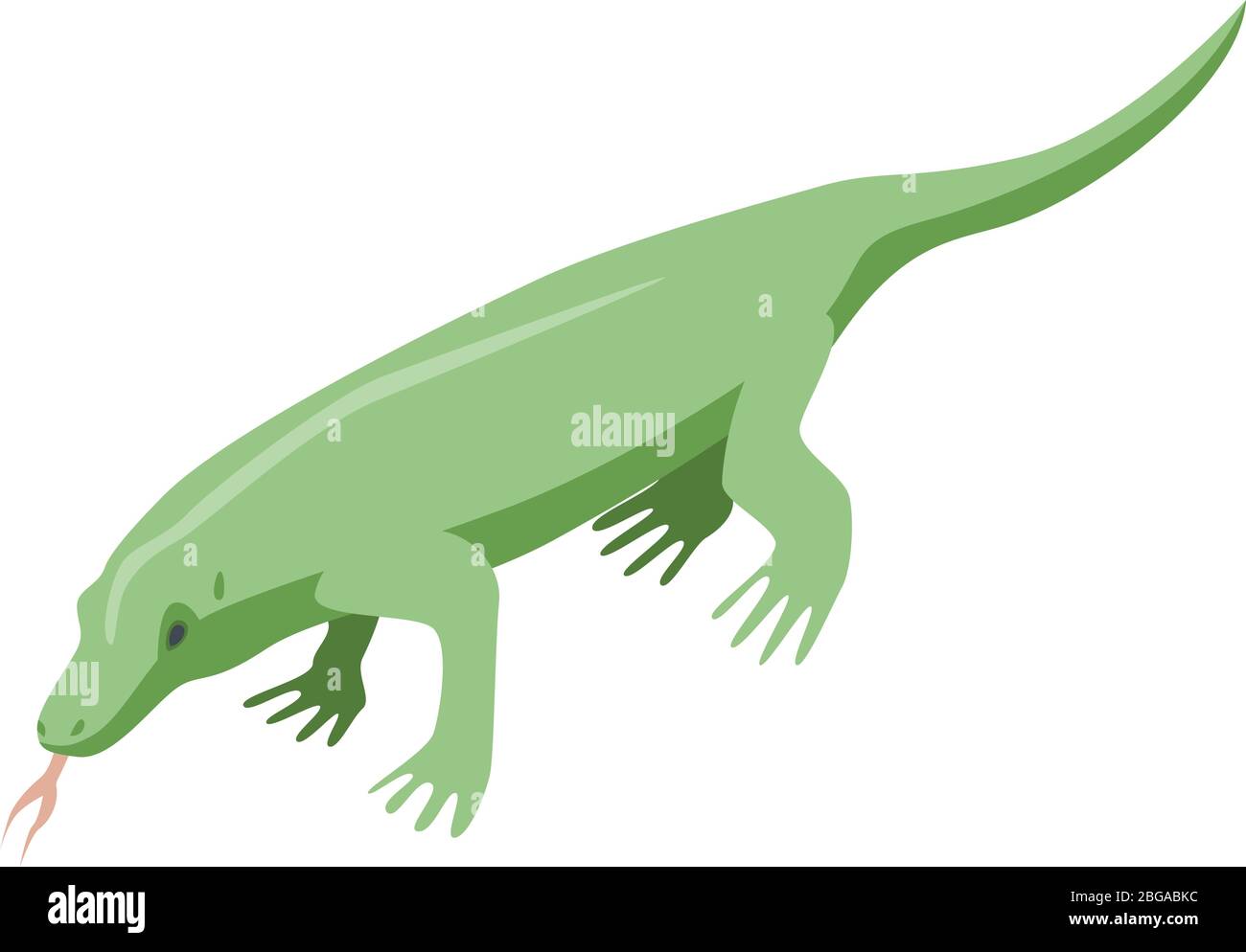 Icona di coccodrillo Amazon, stile isometrico Illustrazione Vettoriale