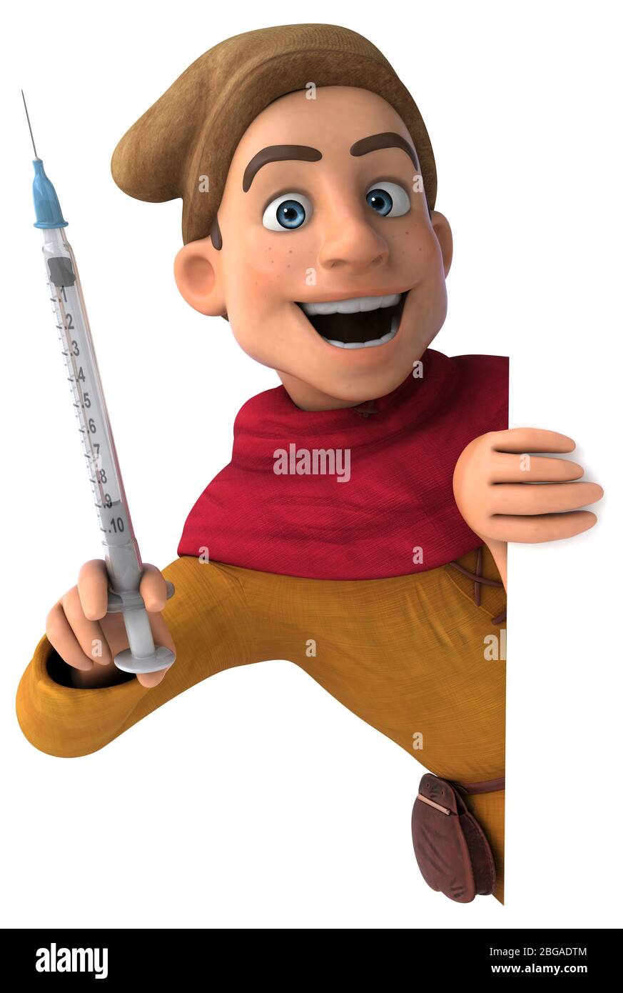 3D Illustrazione di un carattere storico medievale Foto Stock