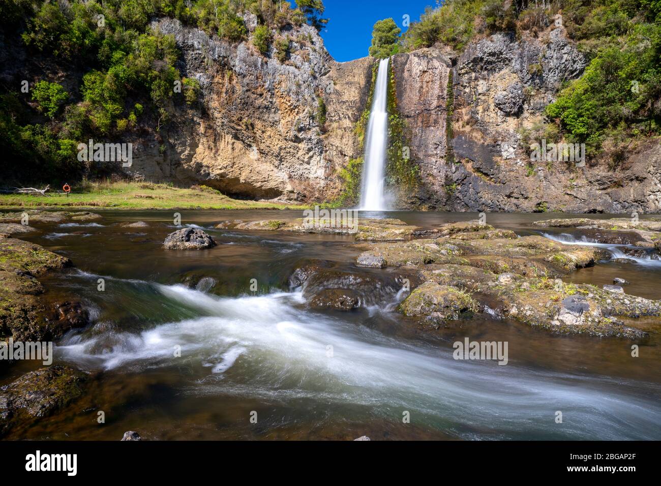 Cascate di Hunua, catene montuose di Hunua, Isola del Nord, Nuova Zelanda Foto Stock