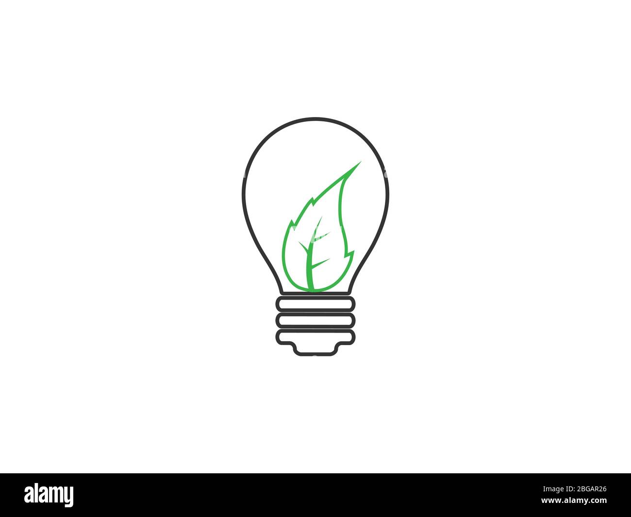 Icona energia Eco. Illustrazione vettoriale, design piatto. Illustrazione Vettoriale