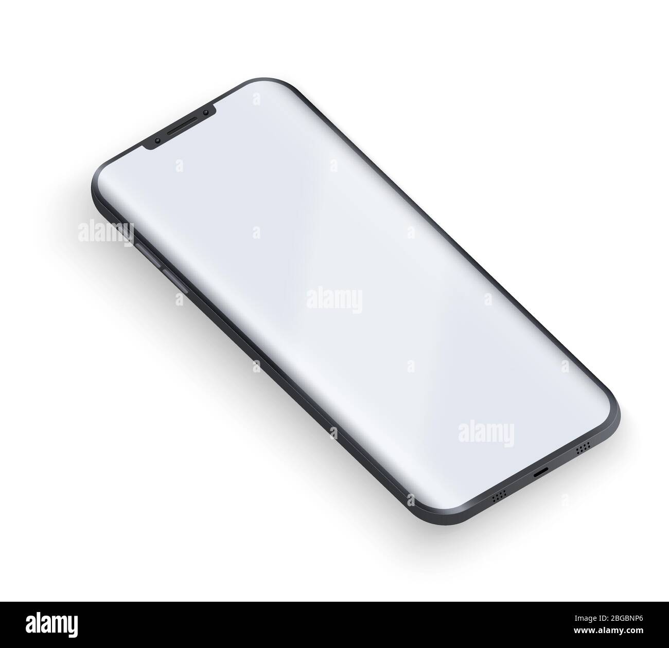 Smartphone con eccezionale mockup di presentazione Illustrazione Vettoriale