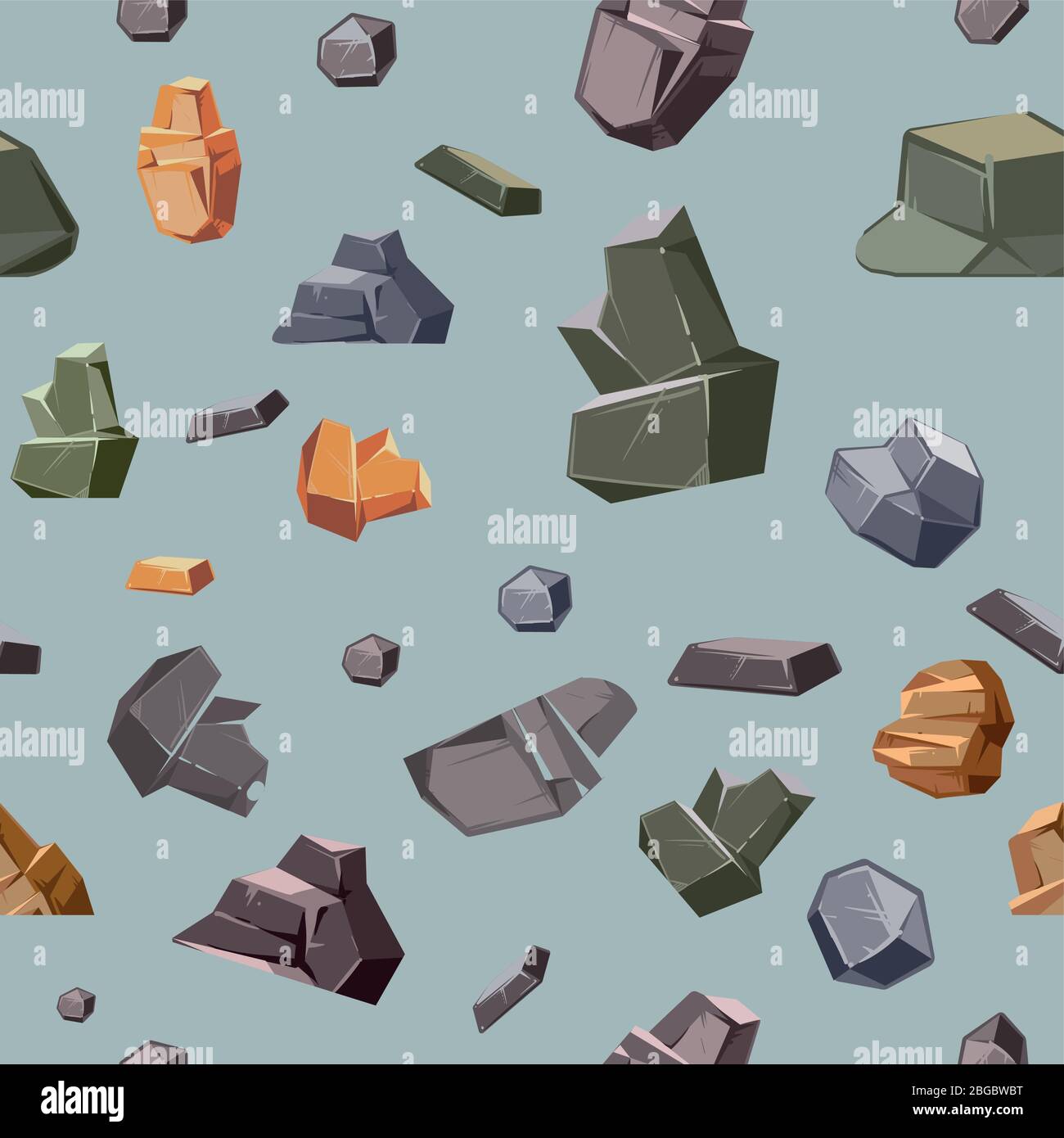 Texture senza cuciture con rocce di colori diversi Illustrazione Vettoriale