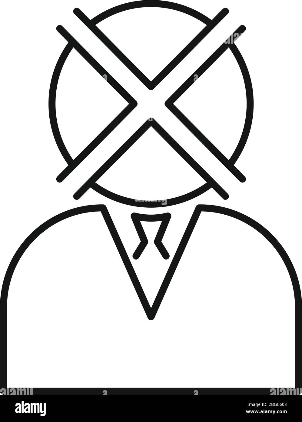 Icona uomo disoccupato ufficio. Profilo ufficio disoccupato uomo vettore icona per web design isolato su sfondo bianco Illustrazione Vettoriale