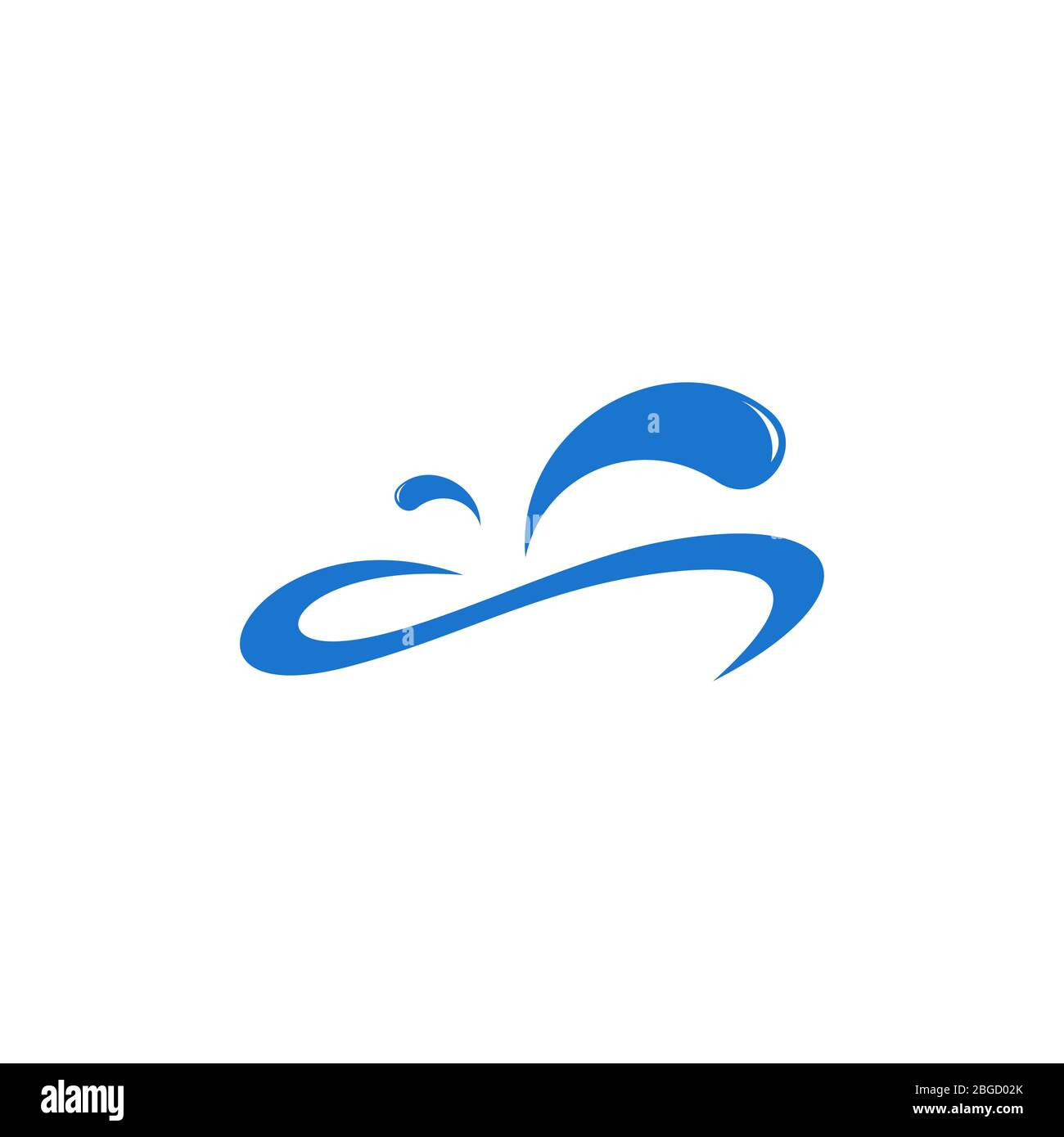 moto spruzzi acqua piscina curve semplice disegno simbolo logo vettore Illustrazione Vettoriale