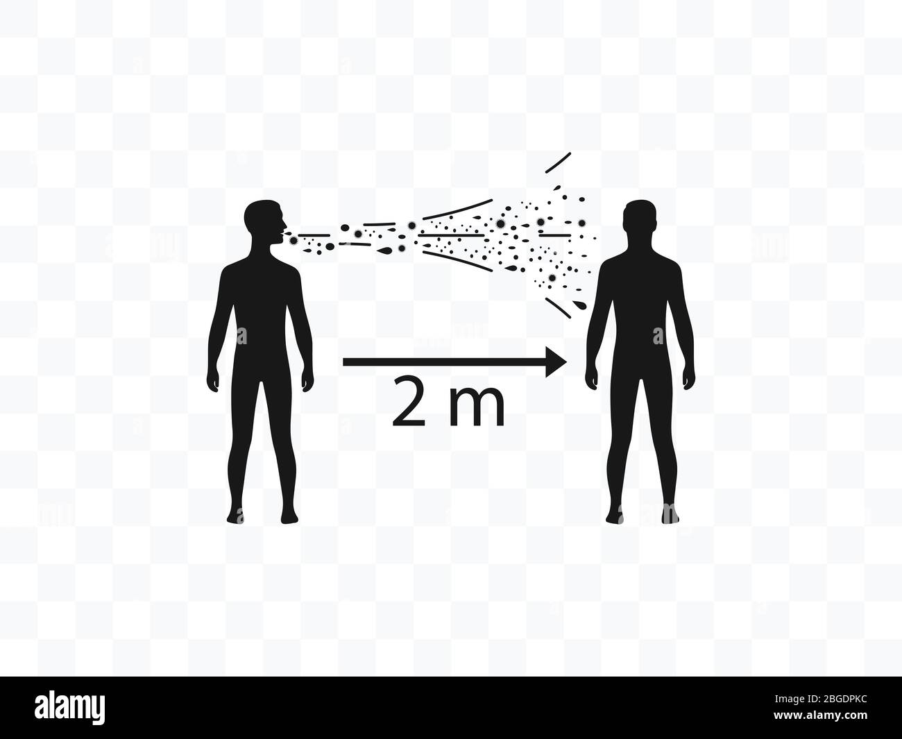 Mantenere la distanza, coronavirus. Illustrazione vettoriale, design piatto. Illustrazione Vettoriale