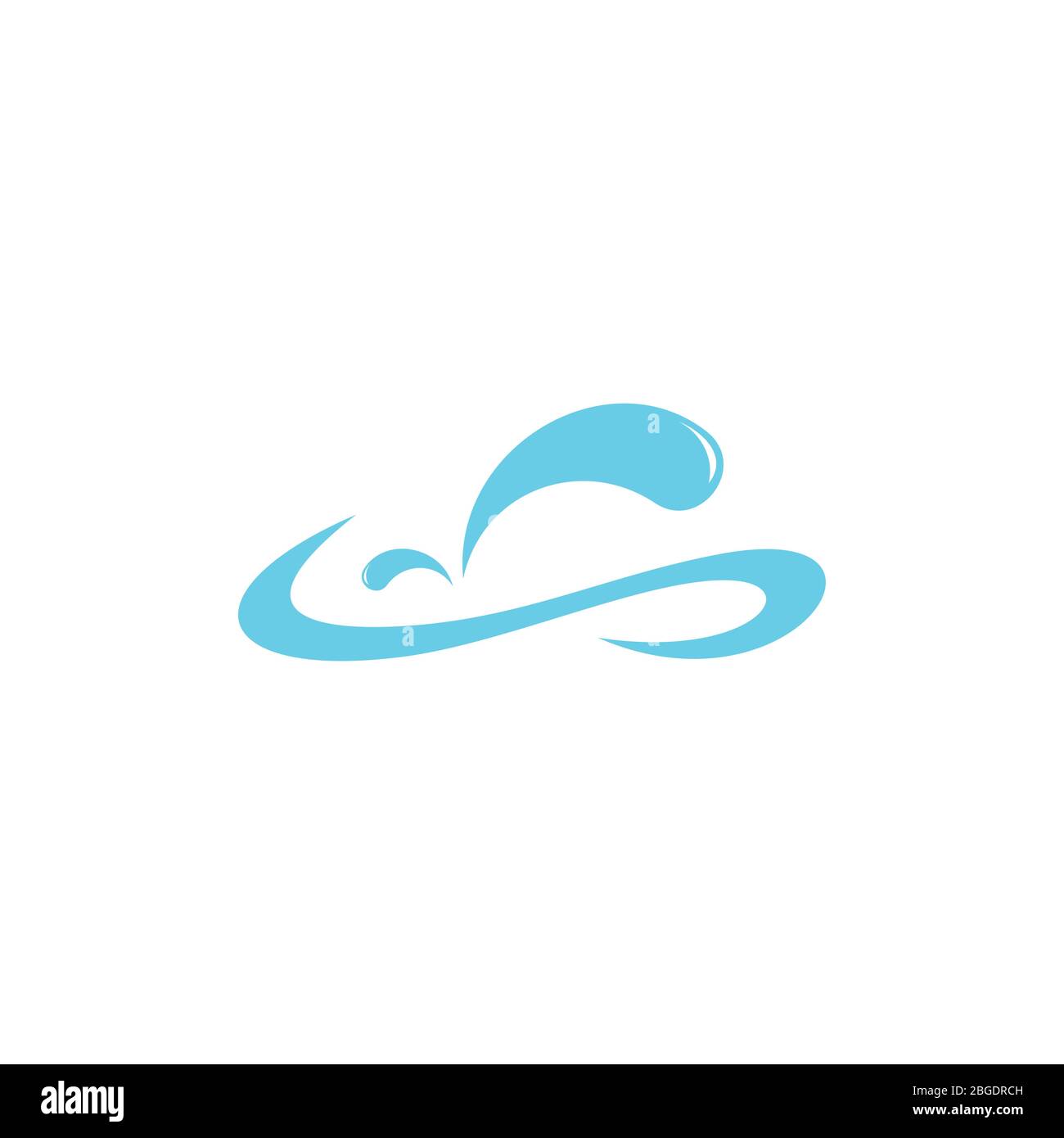 moto spruzzi acqua piscina curve semplice disegno simbolo logo vettore Illustrazione Vettoriale