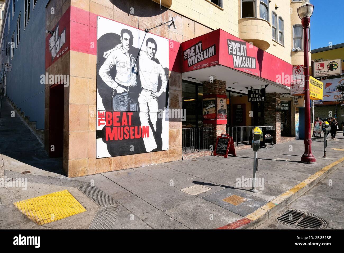 Il Museo della birra, Museo dell'ein zu Bewahrung der Erinnerung und der Werke der Beat-Generation im Stadtteil North Beach, San Francisco, Kalifornien, Stati Uniti Foto Stock