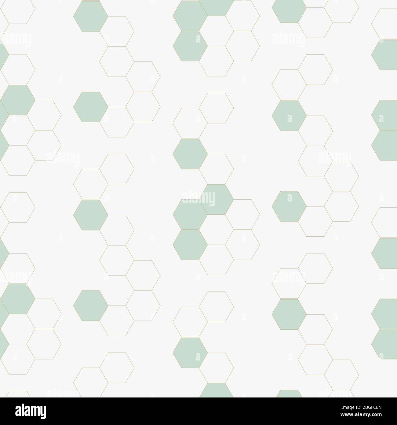 Vettore di pattern senza giunture di sfondo geometrico di cellule di molecola. Illustrazione Vettoriale