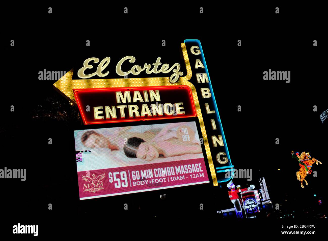 El Cortez Hotel and Casino, Downtown Las Vegas, Nevada, USA Foto Stock