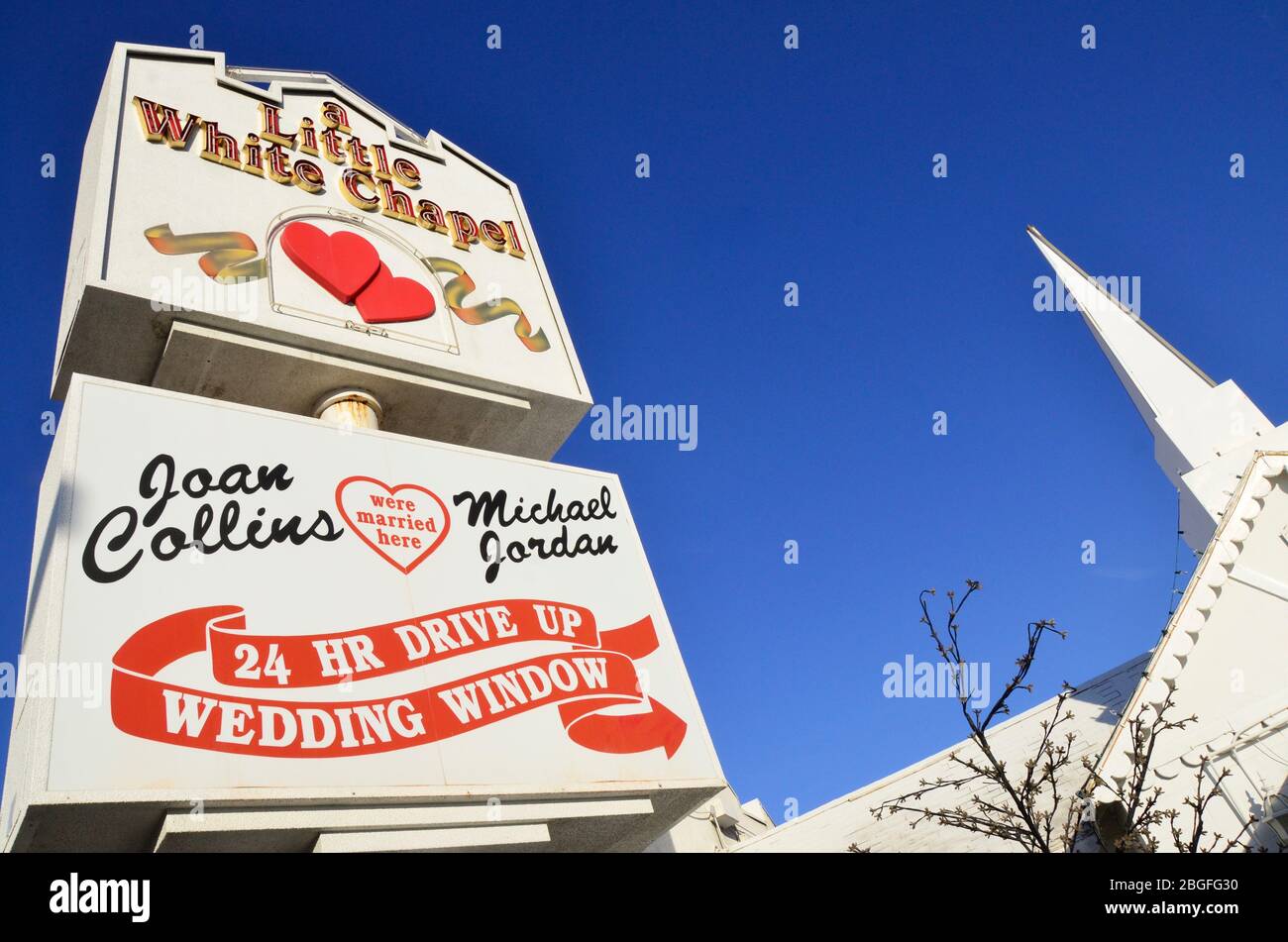 Little White Chapel, Las Vegas, Nevada, Stati Uniti Foto Stock