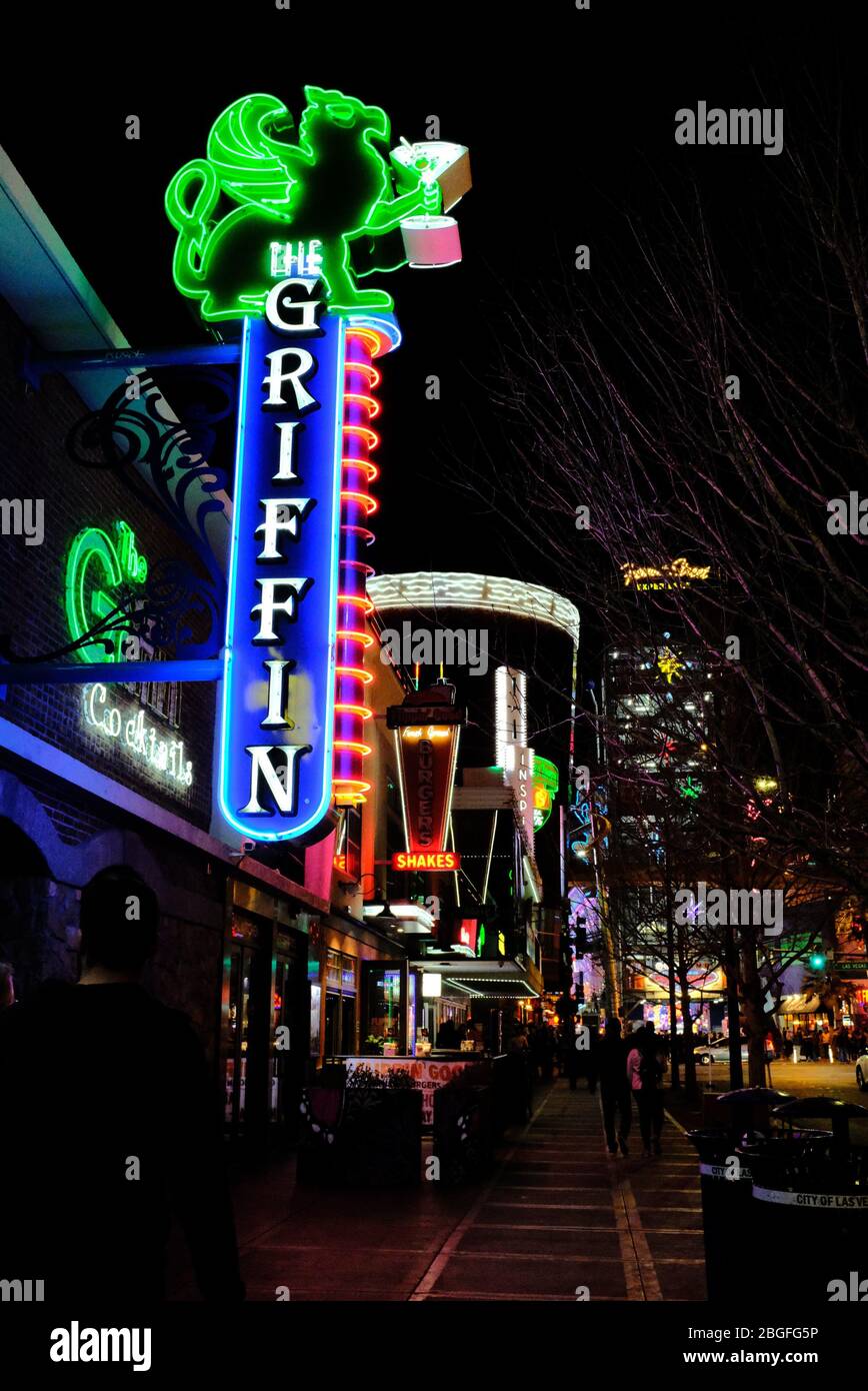 Il bar Griffin, Downtown Las Vegas, Nevada. USA Foto Stock