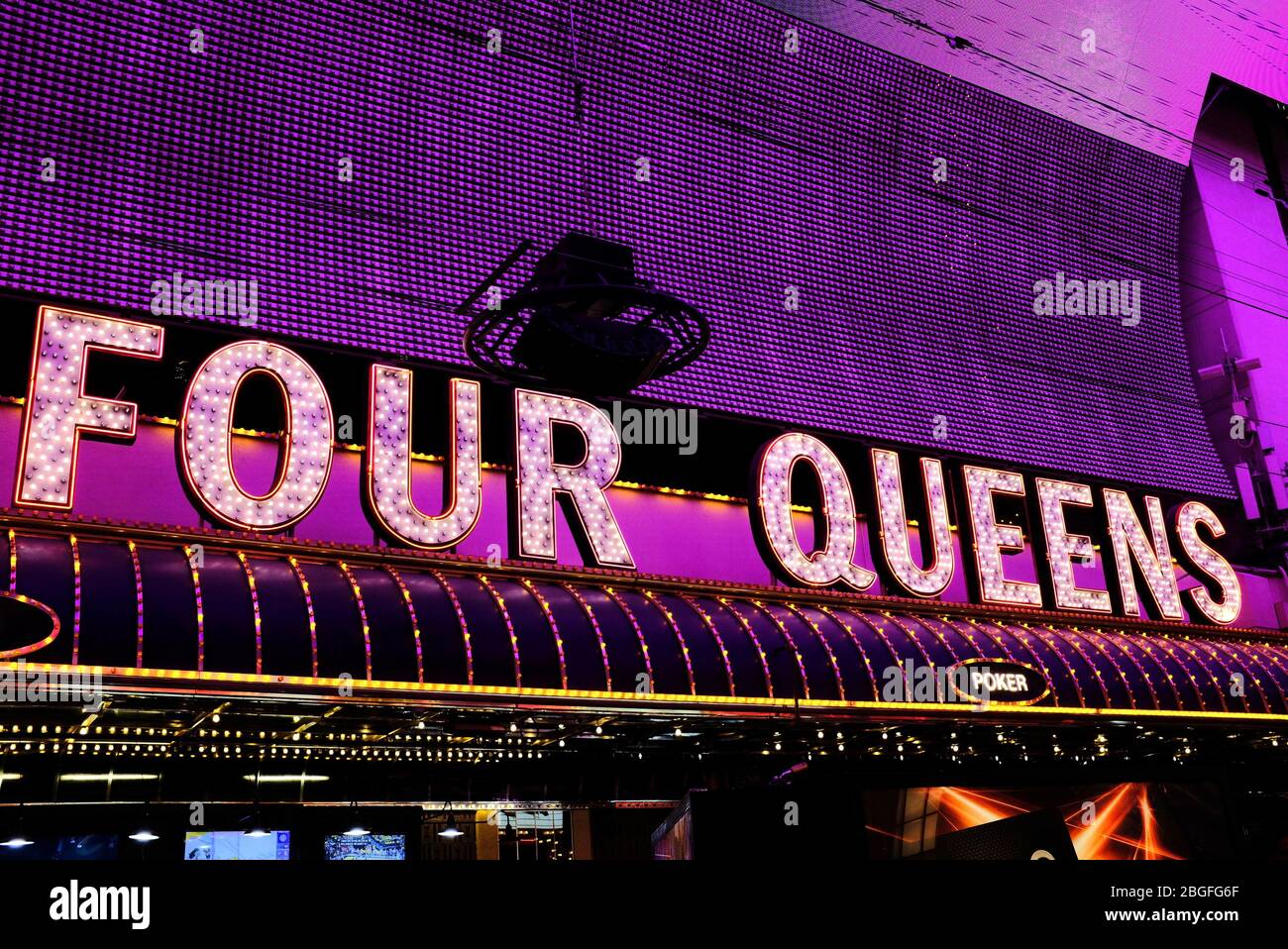 Four Queens Casino, Downtown Las Vegas, Nevada, USA Foto Stock