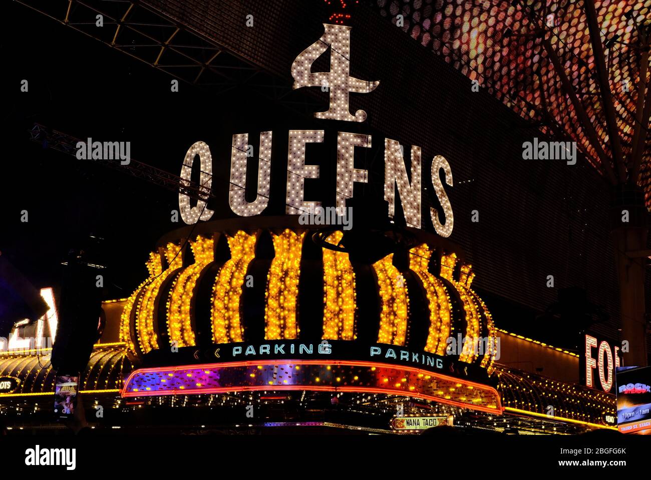 4 Queens Casino, Downtown Las Vegas, Nevada, Stati Uniti Foto Stock