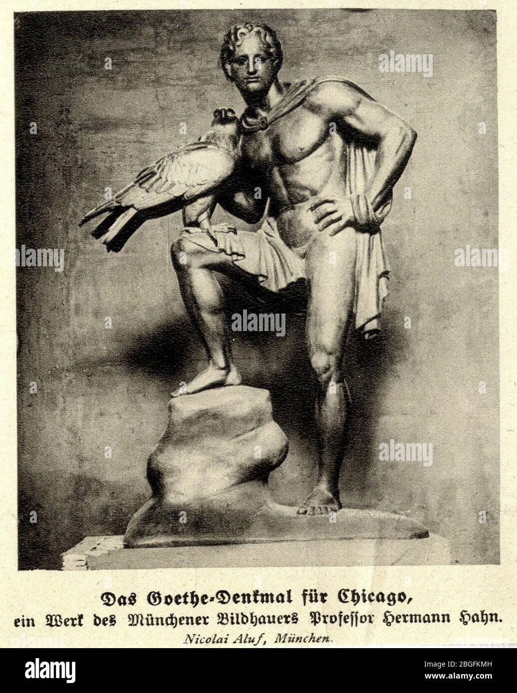 Hermann Hahn - Das Goethe-Denkmal für Chicago, 1913. Foto Stock