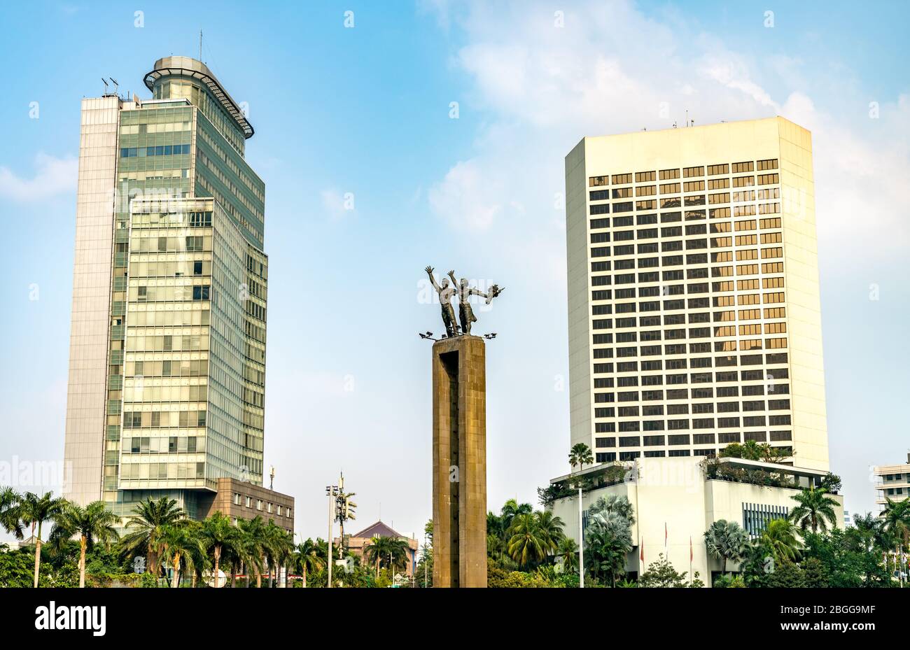 Monumento Selamat Datang a Jakarta, Indonesia Foto Stock