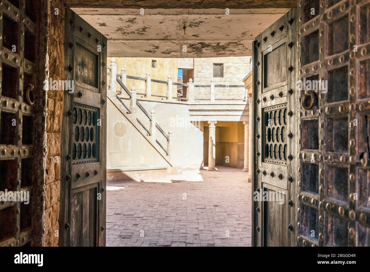 Ouarzazate, Marocco - 18 marzo 2020: Set cinematografico presso gli Studios Cinema Atlas Foto Stock