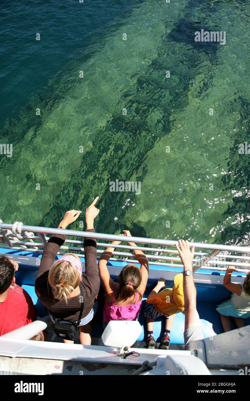 Canada, Ontario, Tobermory sulla Georgian Bay al porto di Big Tub, vicino a Flowerpot Island, sul lago Huron, Fathom Five Marine Park, Nord America Foto Stock