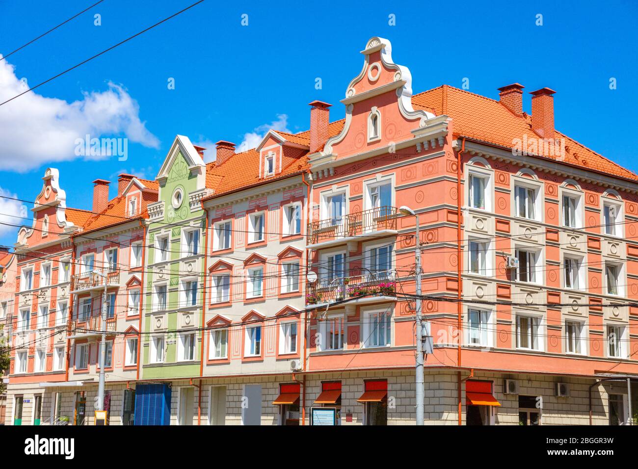 Architettura di Kaliningrad. Kaliningrad Oblast di Kaliningrad, Russia. Foto Stock