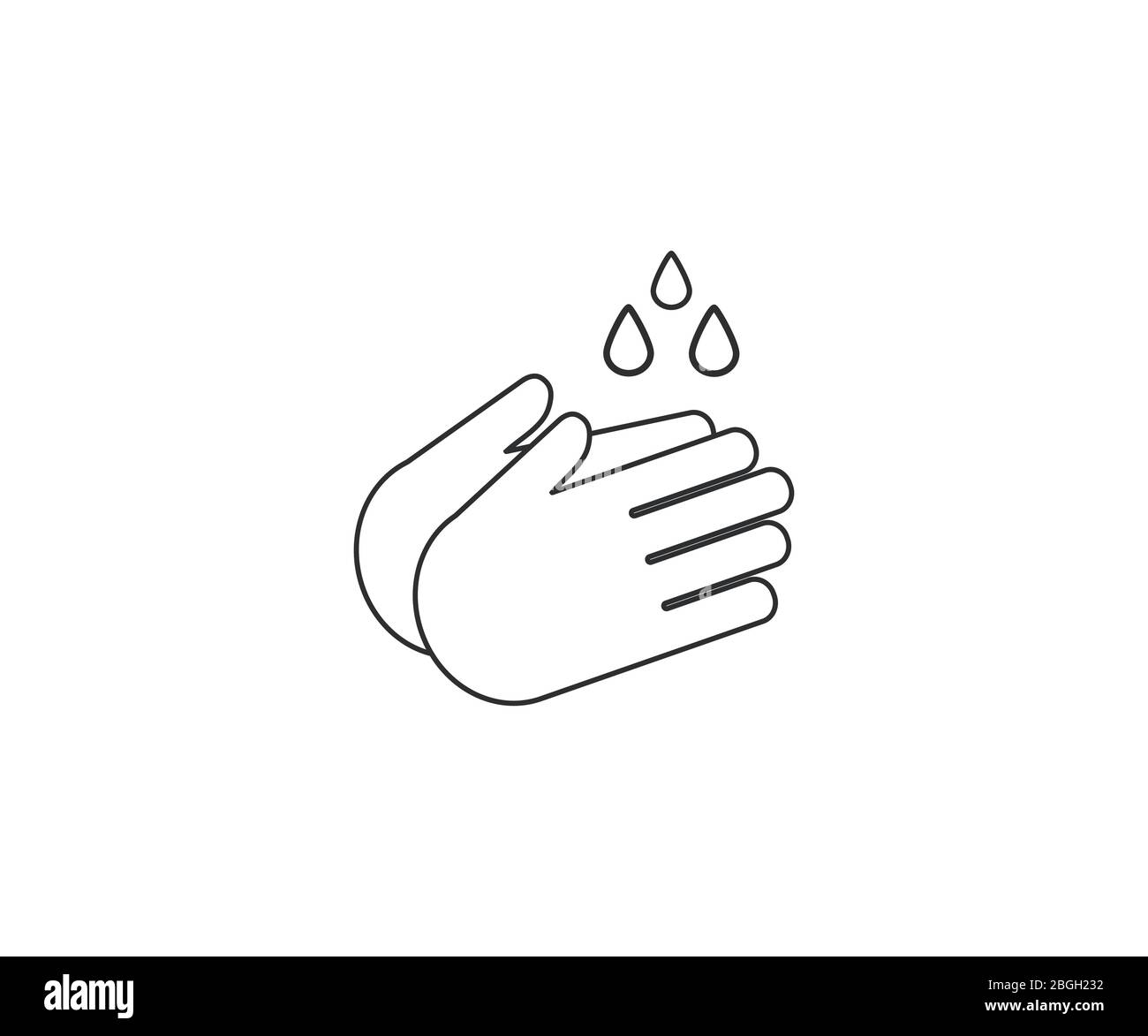 Icona lavaggio mani. Illustrazione vettoriale, design piatto. Illustrazione Vettoriale