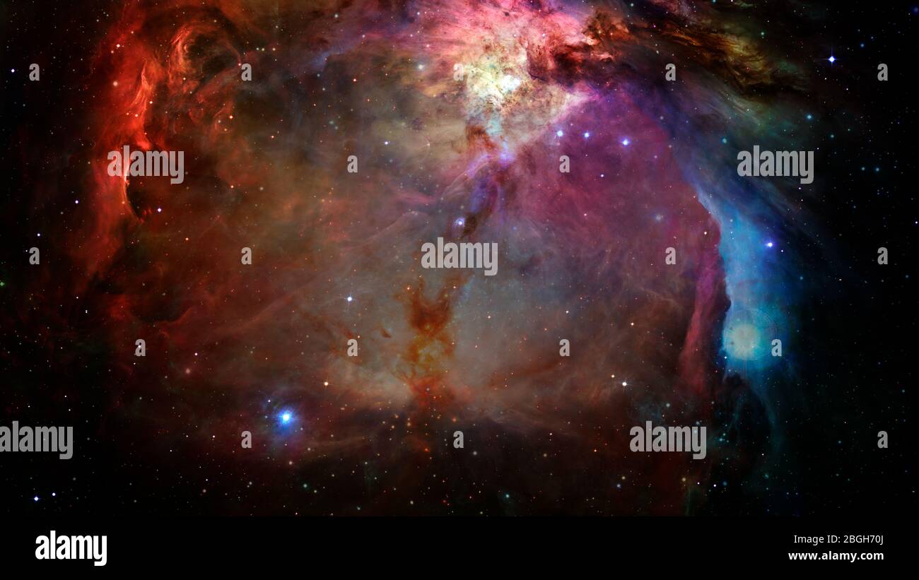 Nebulose, galassie e stelle in bella composizione. Fantastico per carta da parati e stampa. Elementi di questa immagine fornita dalla NASA Foto Stock