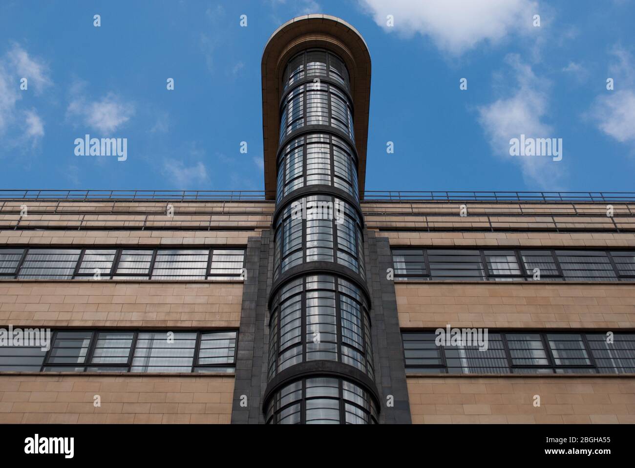 Architettura Art Deco Stone Glass Black Yellow Ibex House, 1 Haydon St, Tower, London EC3N 1HP di Fuller Hall & Foulsham Foto Stock