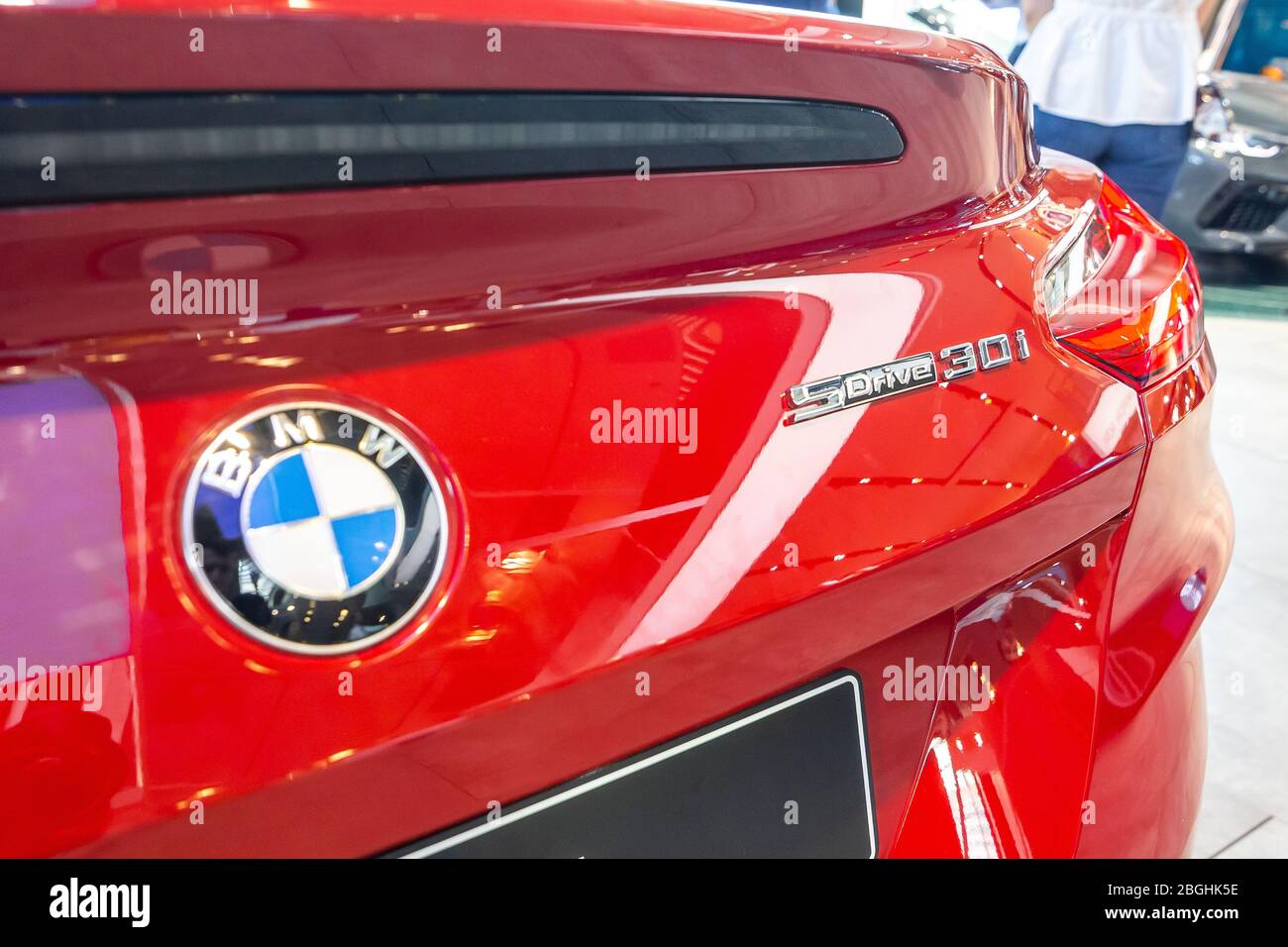 BMW Z4 rossa. BMW Welt, Monaco, Germania, marzo 2020 Foto Stock