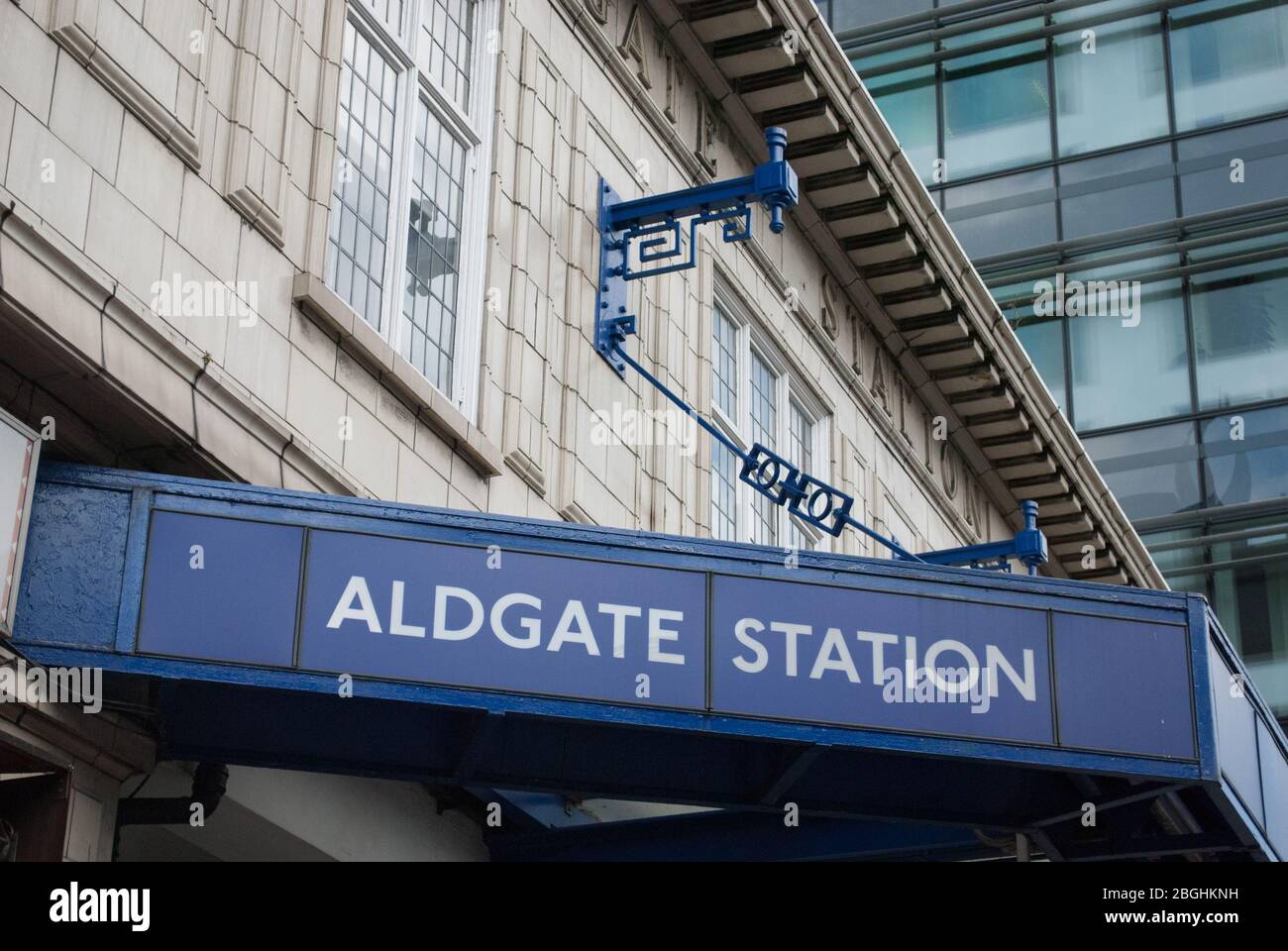 Stazione della metropolitana Aldgate, 9 Aldgate High Street, City, EC3N 1AH Foto Stock