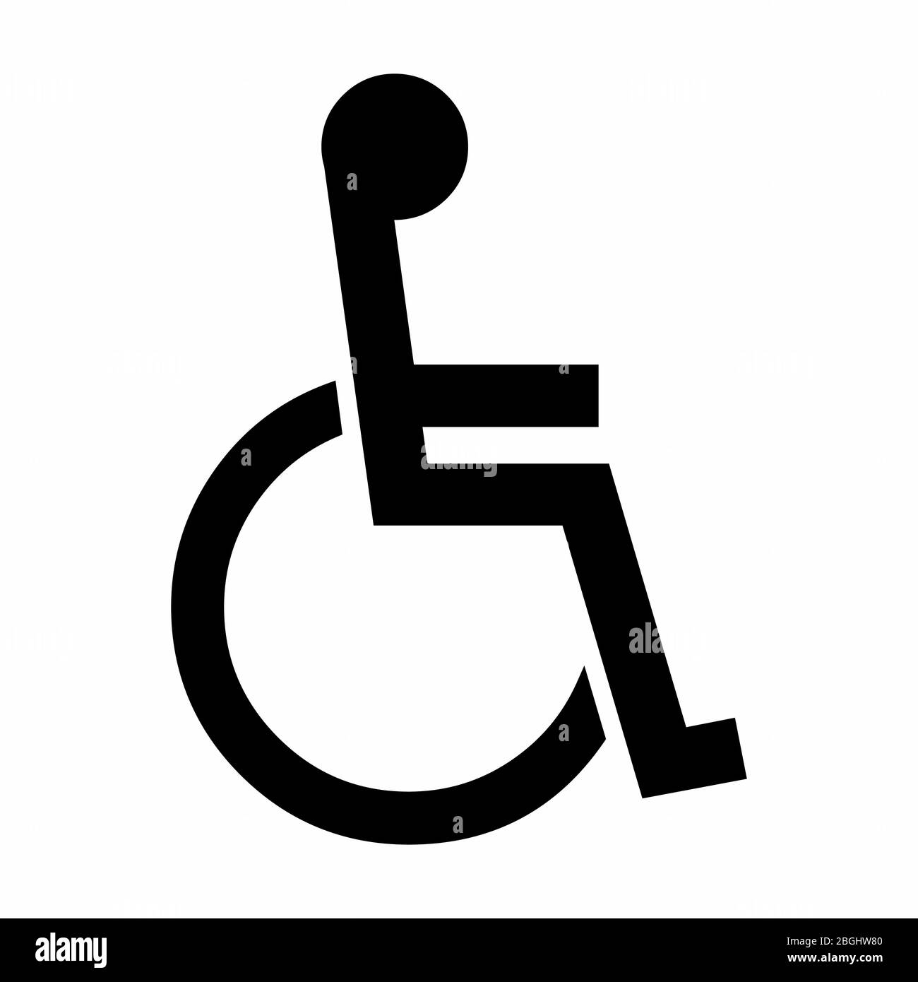 Illustrazione dell'icona della sedia a rotelle Illustrazione Vettoriale