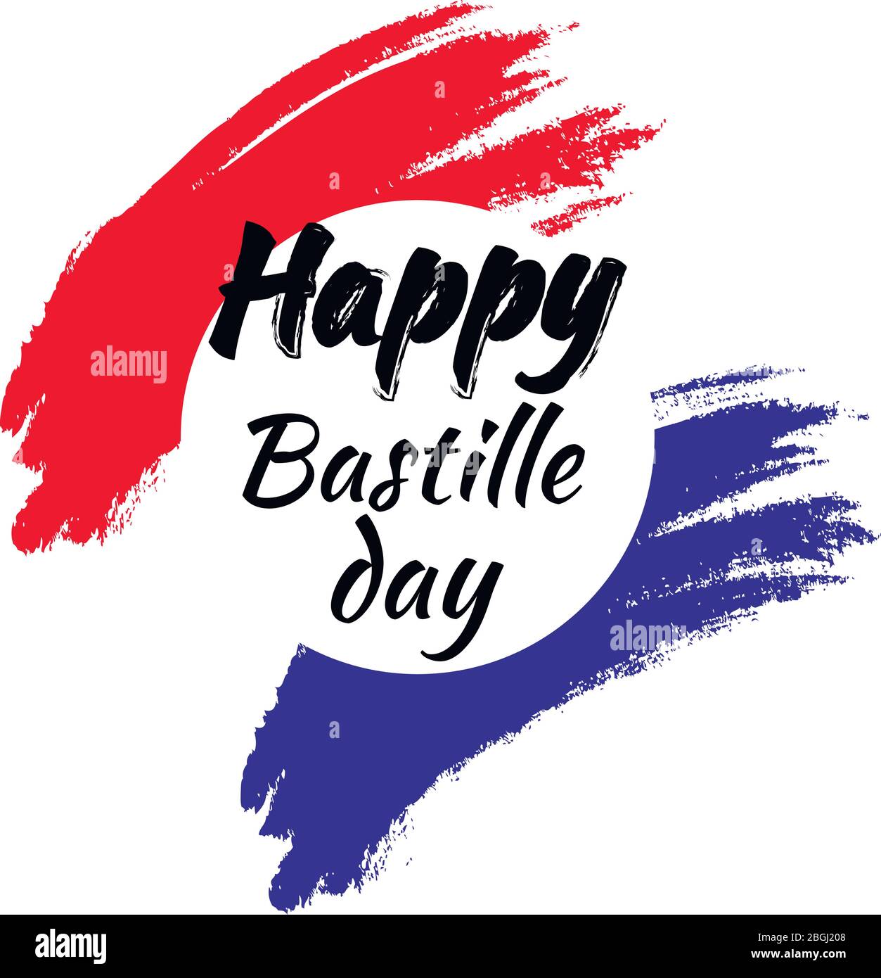 Banner vettoriale o poster per la Giornata Nazionale Francese. 14 luglio Happy Bastille Day Illustrazione Vettoriale