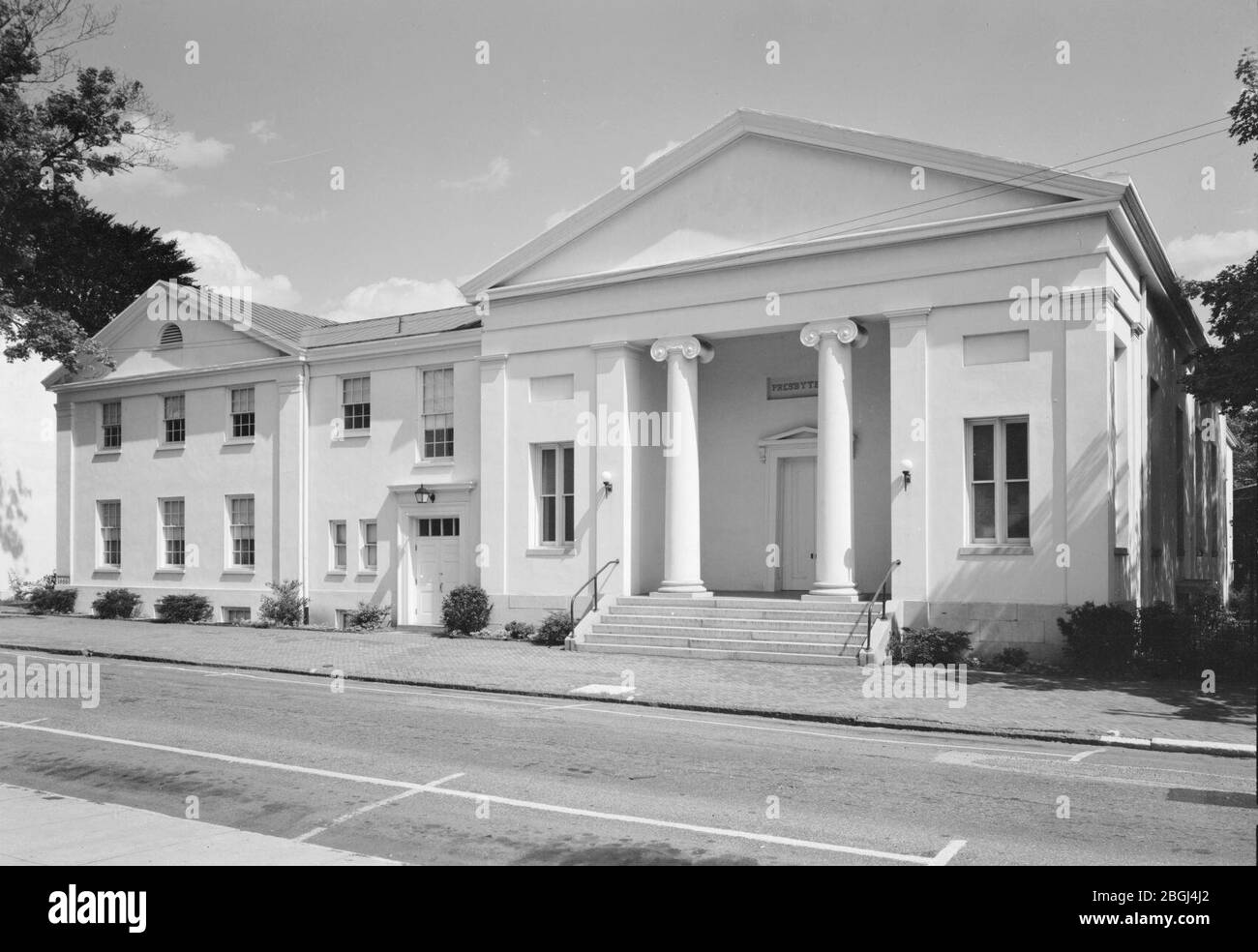 Historic American Buildings Survey, Ned Goode, fotografo luglio, 1958 FACCIATA NORD. Prima chiesa presbiteriana, 130 West Miner Street, West Chester, Chester County, Pennsylvania. Foto Stock