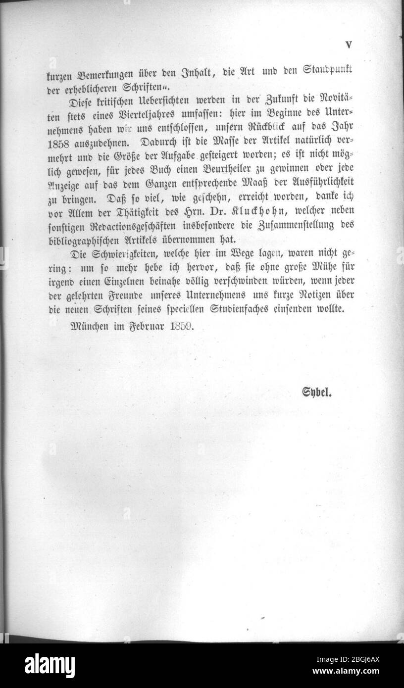 Historiische Zeitschrift Bd. 001 (1859) !05. Foto Stock