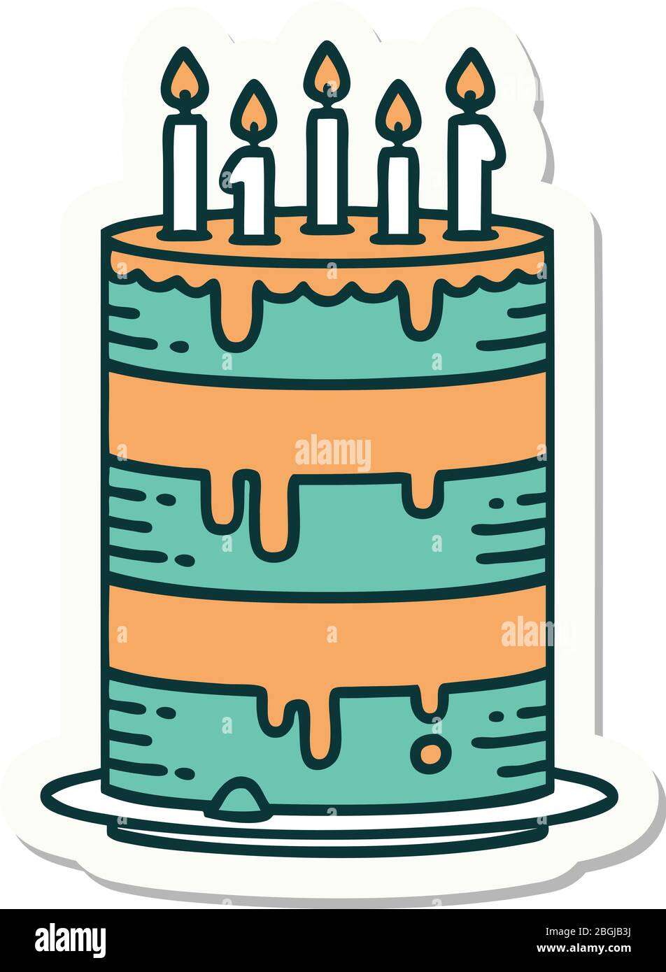 Adesivo Torta di compleanno