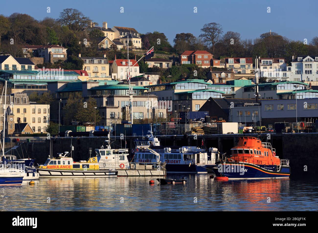 St Peter Port Guernsey, Isole del Canale, Europa Foto Stock