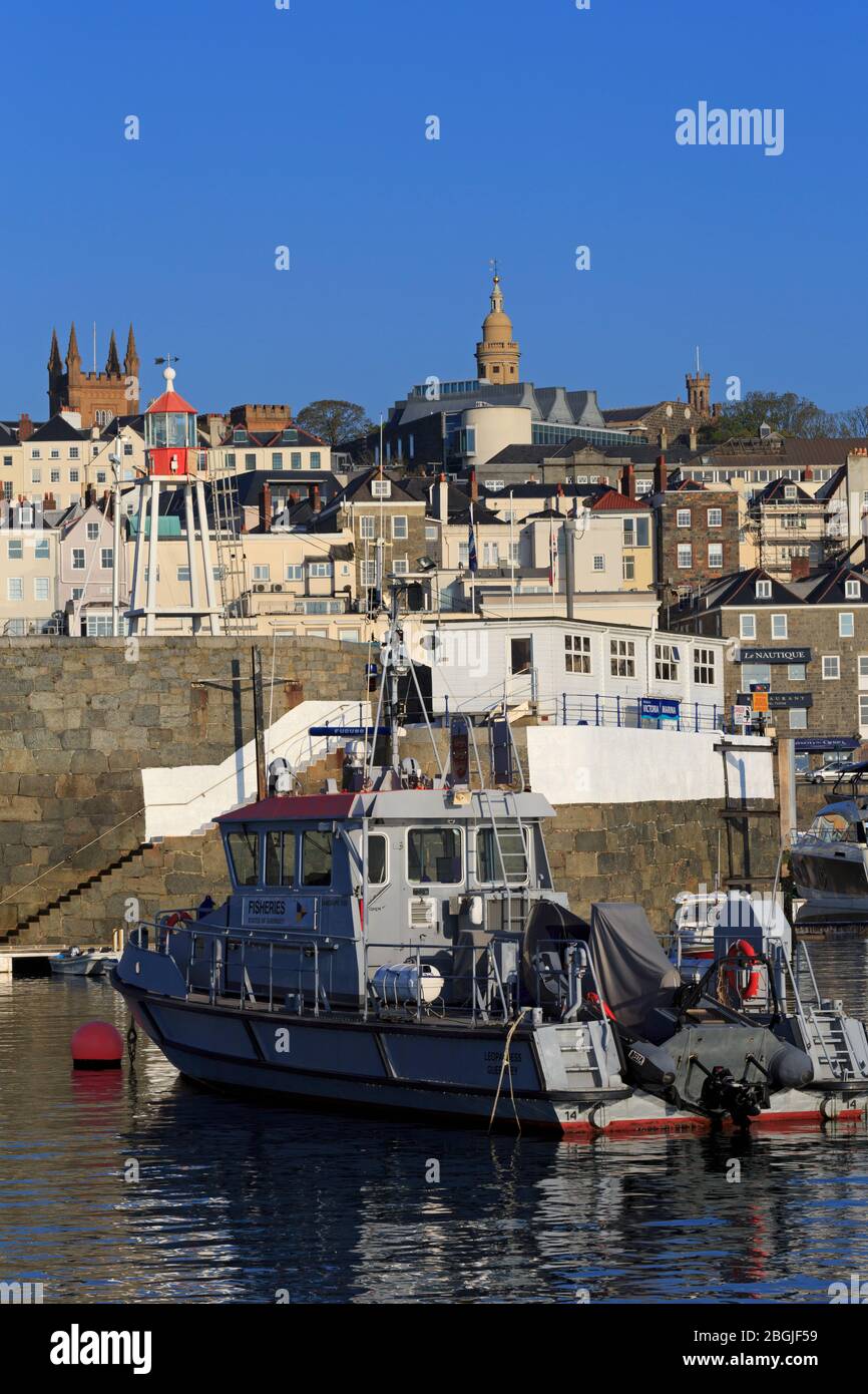 St Peter Port Guernsey, Isole del Canale, Europa Foto Stock