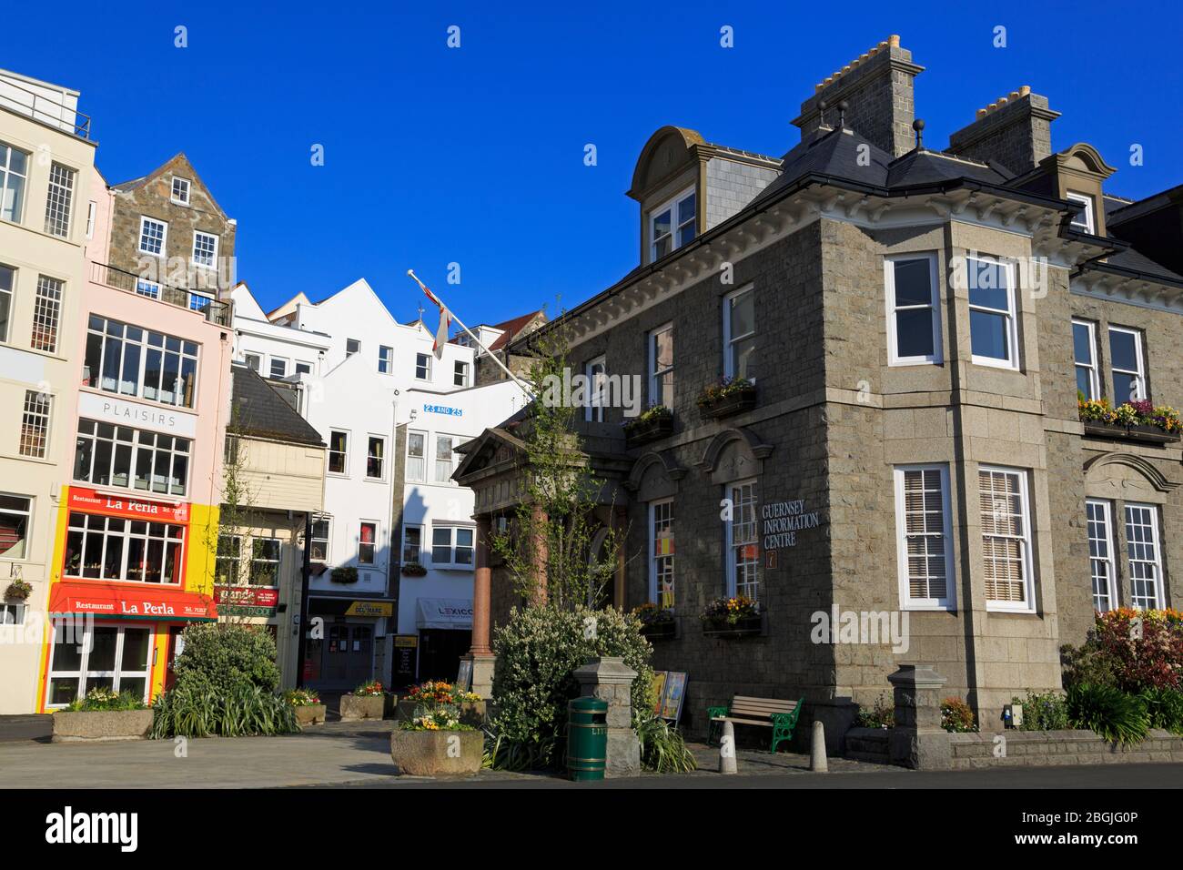 Nord Esplanade, St. Peter Port Guernsey, Isole del Canale, Europa Foto Stock