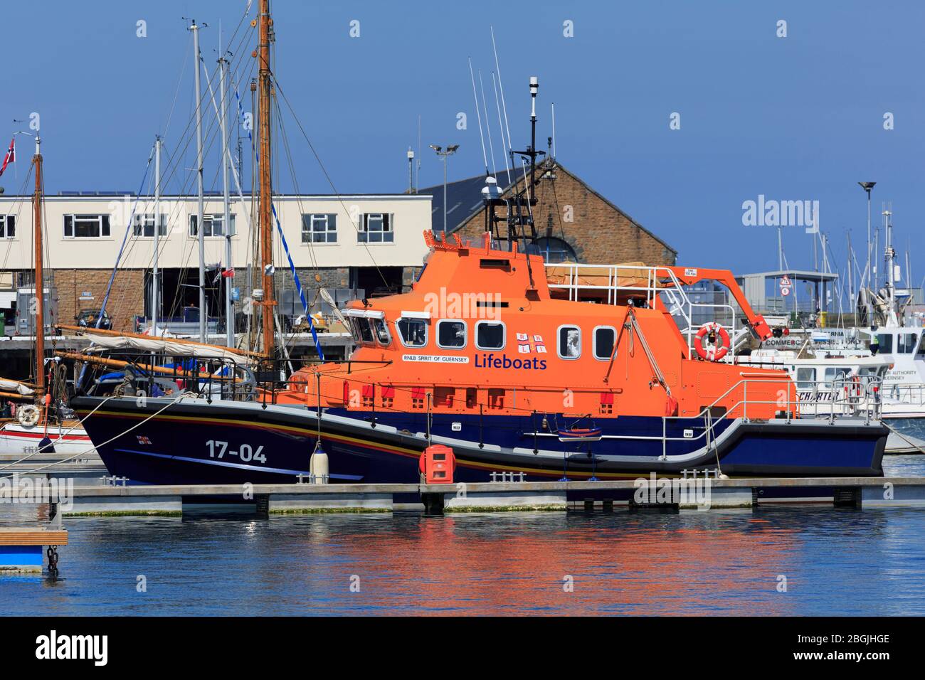 Lifboat, St. Peter Port, Guernsey, Isole del canale, Europa Foto Stock