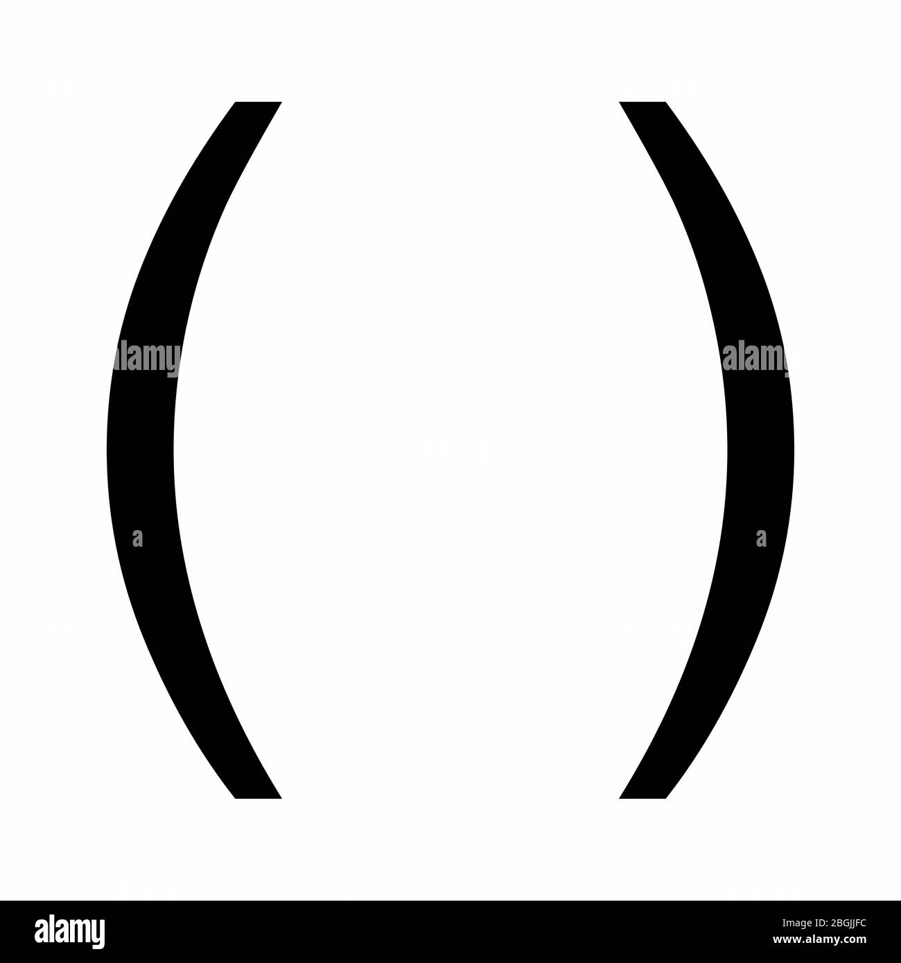 Illustrazione dell'icona di parentesi Illustrazione Vettoriale